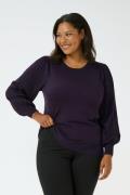 Kaffe Curve Kcloni Knit Pullover Kvinde Dawn Purple Sweaters Str L - h...