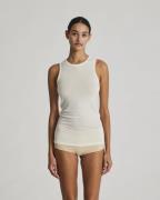 Gai&Lisva Alberte Wool Top Kvinde Off White Tanktoppe Str L - Uld hos ...