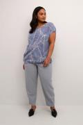 Kaffe Curve Kcami Stanley Printed Kvinde Indigo Blue/turtledove Leaf K...