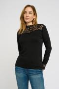 Cream Crtrulla Jersey Blouse Kvinde Pitch Black Toppe Str L - hos Maga...