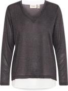 Fransa Frrexan PU 1 Kvinde Black Melange Sweaters Regular Fit Str L - ...