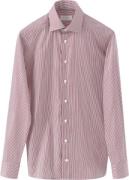 ETON Slim Fit Red Striped Elevatedtwill Shirt Mand Rød Langærmede Skjo...