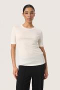 Soaked in Luxury Slfauna Tee SS Kvinde Whisper White Kortærmede T-shir...