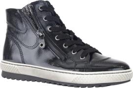 Gabor Schwarz/silb. Smok/lack/metallicme Kvinde Sort Sneakers Str 38 -...