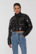 ROTATE Birger Christensen Cropped Puffer Jacket Kvinde Tap Shoe Black ...