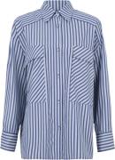 Cras Daycras Shirt Kvinde Dark Blue Stripe Langærmede Skjorter Str 40 ...