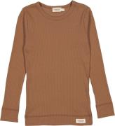 MarMar Copenhagen Plain Tee LS Str 6Y/116 - Light Pecan Langærmede T-s...