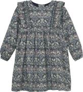 Huttelihut Dress in Liberty Fabric Str 116 - Dark Navy Kjoler hos Maga...