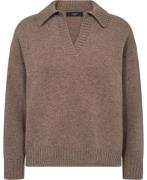 Weekend Max Mara Agre Pullover 100% Wool Kvinde Grå Sweaters Str L - h...