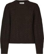 Modström Grannonmd Wool Oneck Kvinde Chocolate Sweaters Str L - Uld ho...