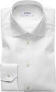 ETON White Textured Twill Shirt Slim Fit Mand Hvid Langærmede Skjorter...