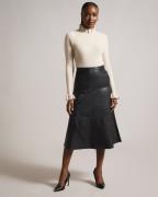 Ted Baker Oaklyna A Line Skirt Kvinde Black Midi Nederdele Str XL /5 -...