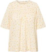 Nué Notes Atticus Blouse Kvinde Orange Flowers Kortærmede Bluser Str 3...