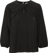 InWear Litoiw Blouse Kvinde Black Langærmede Bluser Regular Fit Str 40...