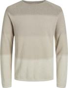 Jack & Jones Jjehill Knit Crew Neck Noos Mand Oatmeal/gradient Sweater...