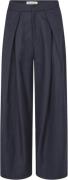 Lollys Laundry Zolall Pants Kvinde Dark Blue Bukser Med Brede Ben Str ...