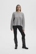 Gestuz Alphagz Roundneck Noos Kvinde Light Grey Melange Sweaters Str L...