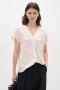 InWear Rindaiw Top Kvinde French Nougat Kortærmede Bluser Loose Fit St...