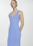 MANGO Knit Strapless Dress Kvinde Lt-pastel Blue Midi Kjoler Str XXL -...