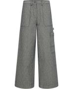 Nué Notes Joe Pants Kvinde Hickory Navy Stripe Bukser Med Brede Ben St...