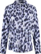 Gerry Weber Blouse 1/1 Sleeve Kvinde Blue/black Leo Print Toppe Str 40...