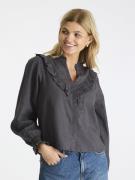 Neo Noir Degas Blouse Kvinde Dark Grey Langærmede Bluser Str 34 - hos ...