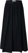 Selected Femme Slfblairlibbie HW Ankle Skirt EX Kvinde Sort Maxi Neder...