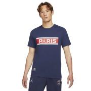 Nike Paris Saintgermain T-shirt Mand Blue Kortærmede T-shirts Str L - ...