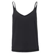 Soft Rebels Frida Top Kvinde Black Tanktoppe Str L - Polyester hos Mag...