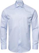 ETON Slim Fit Light Blue Fine Stripe Signature Twill Shirt Mand Blå La...