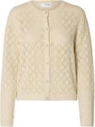 Selected Femme Slfsofia LS Structure Knit Cardigan Kvinde Birch Cardig...