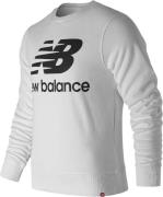 New Balance Stacked Logo Crewneck Mand White Sweatshirts Str L - hos M...