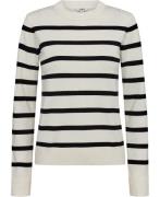 mbyM Canam Kvinde Sugar Black Stripe Sweaters Str L - hos Magasin