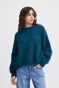 ICHI Ixmarita LS Kvinde Aegean Blue Sweaters Loose Fit Str M/L - hos M...