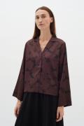 InWear Mehinaiw Blouse Kvinde Brown Reversed Flowers Langærmede Bluser...