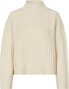 Modström Fultonmd Wool rib Tneck Kvinde Summer Sand Sweaters Str L - h...