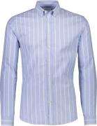 Lindbergh Striped Superflex Oxford L/S Mand Lt Blue Langærmede Skjorte...