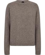 BOSS Febisan Kvinde Open Grey Sweaters Str L - hos Magasin