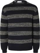 Selected Homme Slhstan Relaxed LS Knit Stripe Crew Mand Sky Captain/fo...