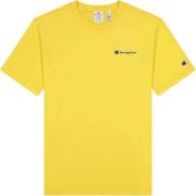 Champion Crewneck Tshirt Mand Banana Kortærmede T-shirts Str L - Bomul...