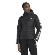 adidas Hooded Slim Jacket Kvinde Sort Overgangsjakker Slim Fit Str 38 ...