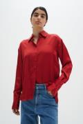 InWear Paulineiw Shirt Kvinde True Red Skjorter Loose Fit Str 40 - hos...