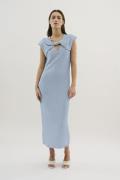 Karen by Simonsen Kbpaloma Dress Kvinde Dusty Blue Maxi Kjoler Straigh...