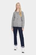 Saint Tropez Piannasz Cardigan Kvinde Mist Grey Melange Cardigans Loos...