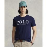 Polo Ralph Lauren Custom Slim Fit Logo Jersey Tshirt Mand Blå Kortærme...