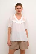 Culture Cuasmine SS Blouse Kvinde Spring Gardenia Kortærmede Bluser St...