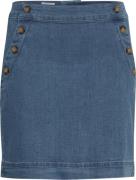 Atelier Rêve Irharper SK Kvinde Medium Blue Washed Korte Nederdele Str...