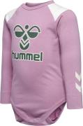 Hummel Hmldevon Body L/S Str 2 år / 92 cm - Rosa Langærmede Bodies hos...