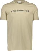 Lindbergh Copenhagen Print tee S/S Mand Sand Kortærmede T-shirts Relax...