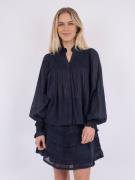 Neo Noir Jill S Voile Blouse Kvinde Navy Langærmede Bluser Str 40 - ho...